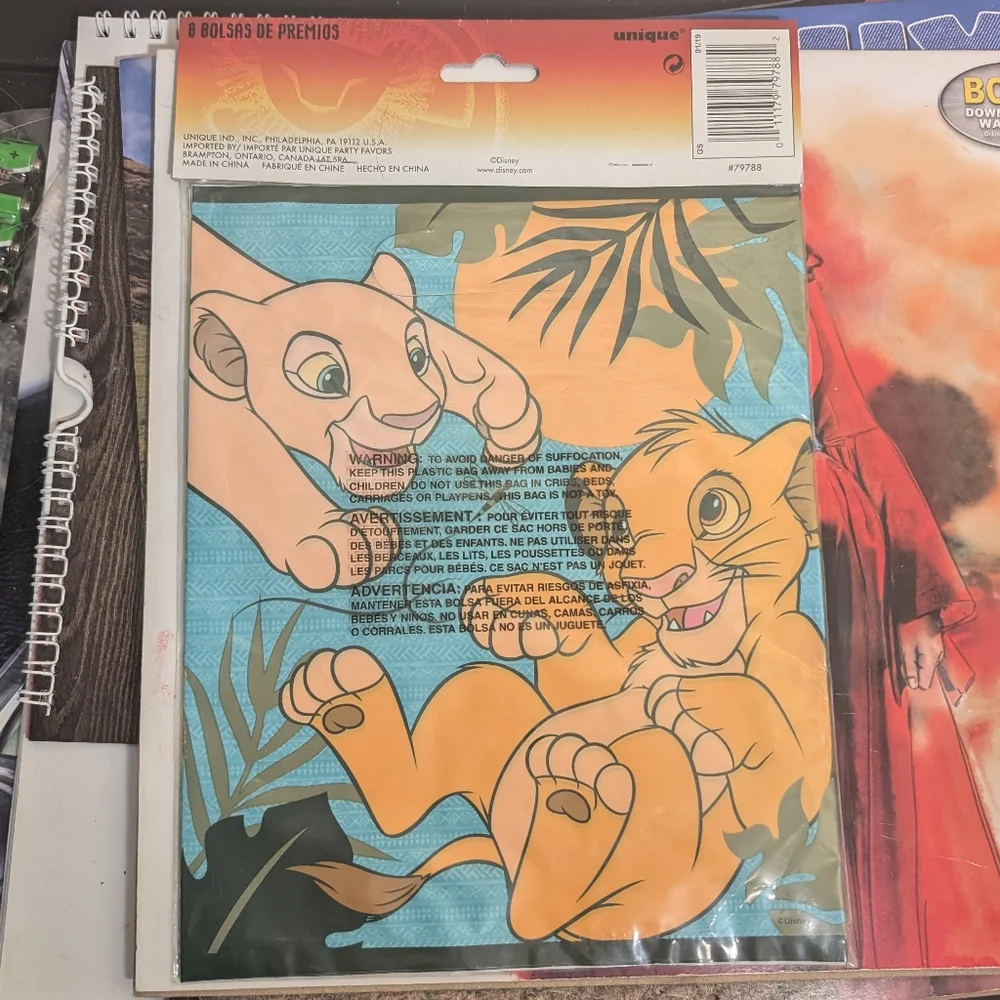 SALE Disney The Lion King 8 Count Loot Party Treat Themed Kids Bags